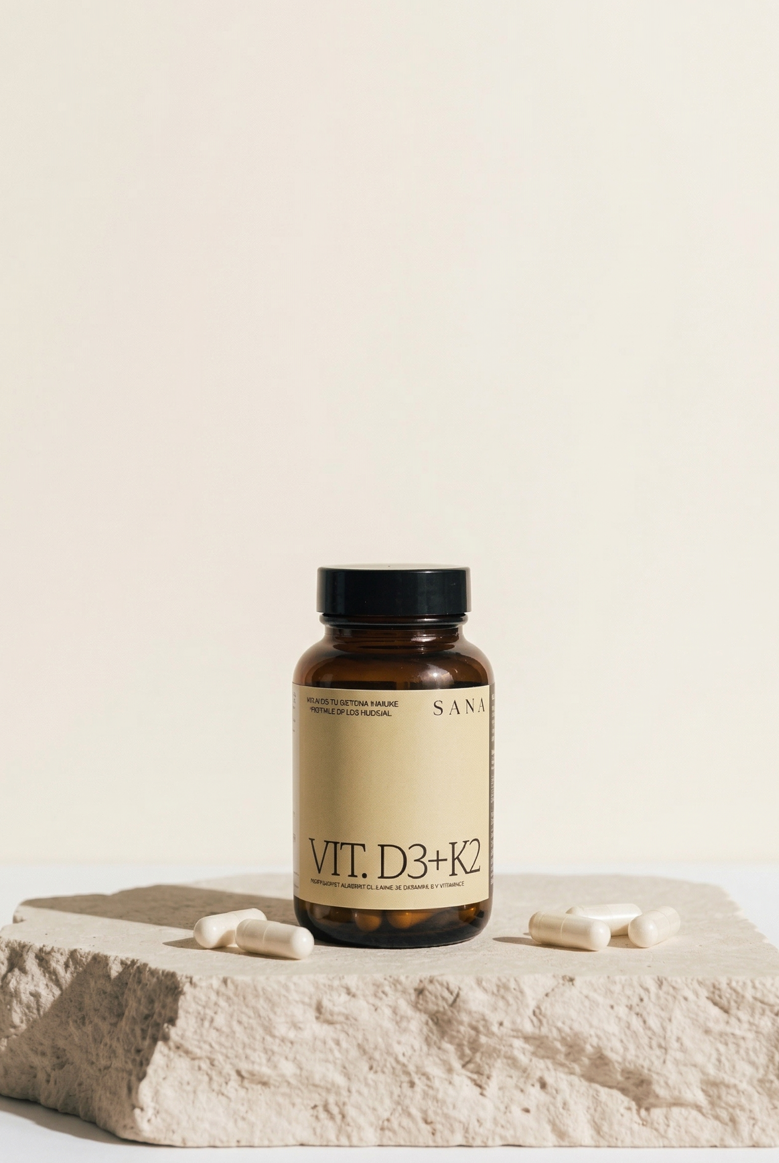 Suplemento de vitamina D3 vegana con vitamina K2 biodisponible para apoyar huesos, defensas y metabolismo del calcio en mujeres
